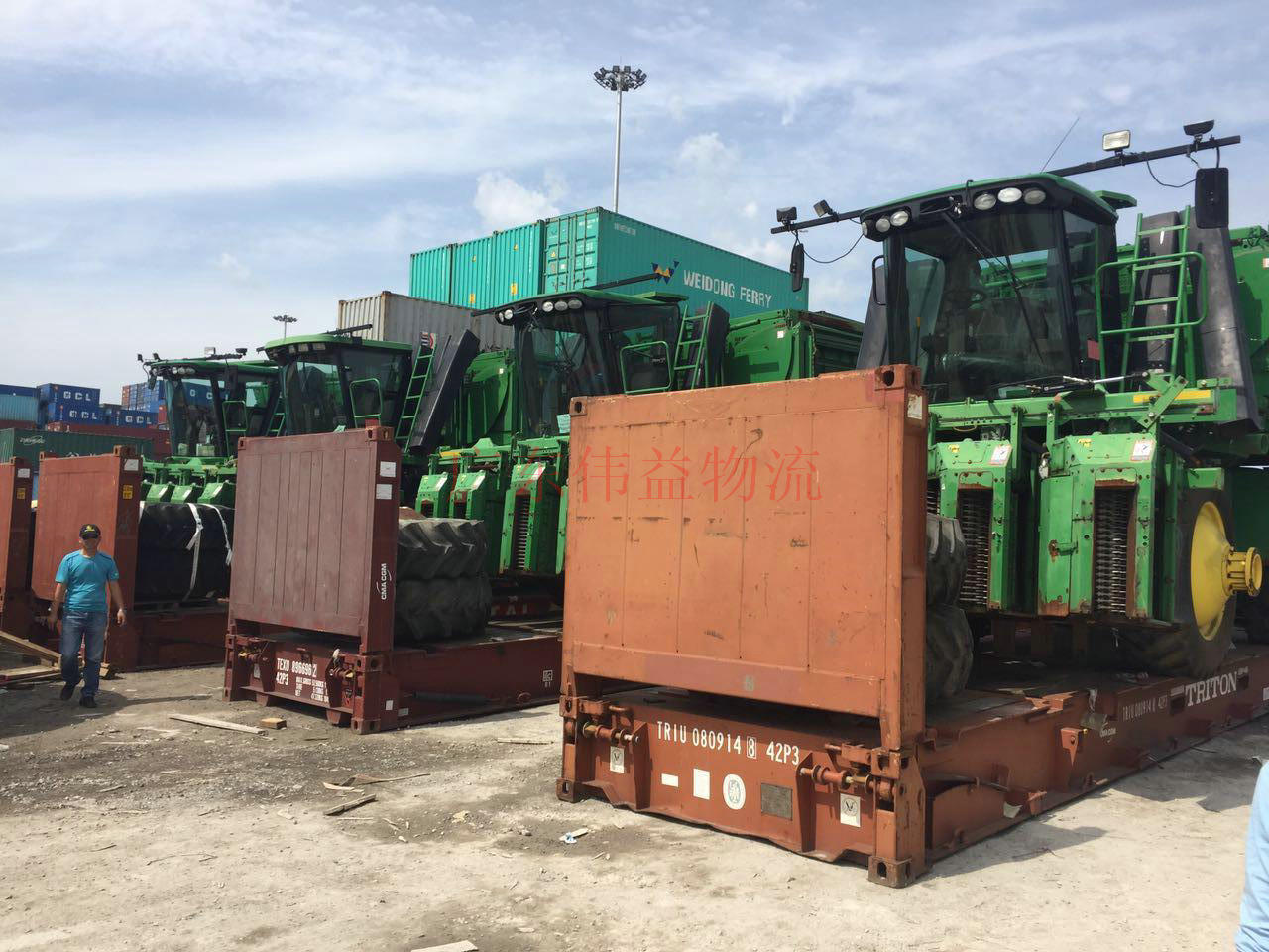 美國(guó)棉花采摘機(jī)進(jìn)口海運(yùn)天津港清關(guān)，物流服務(wù)